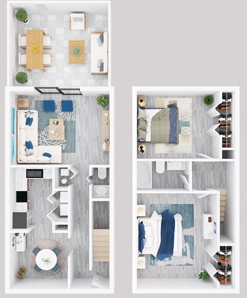 bedroom floor plan an in 2 bed 2 bath condo student rentals